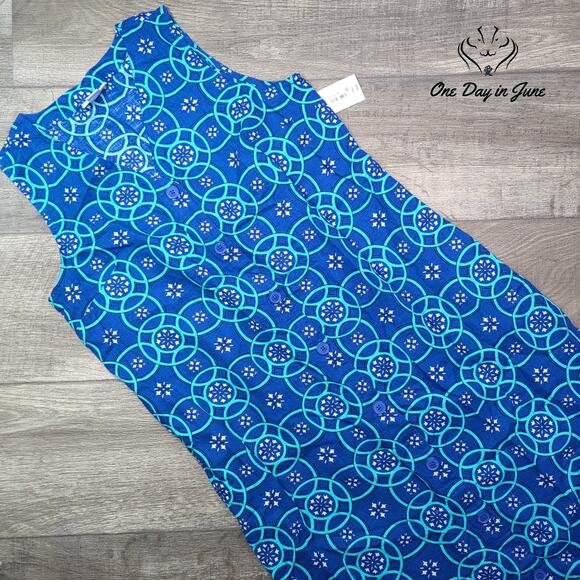 Liz Claiborne Linen Sleeveless Button Front Dress Size S - Picture 3 of 7